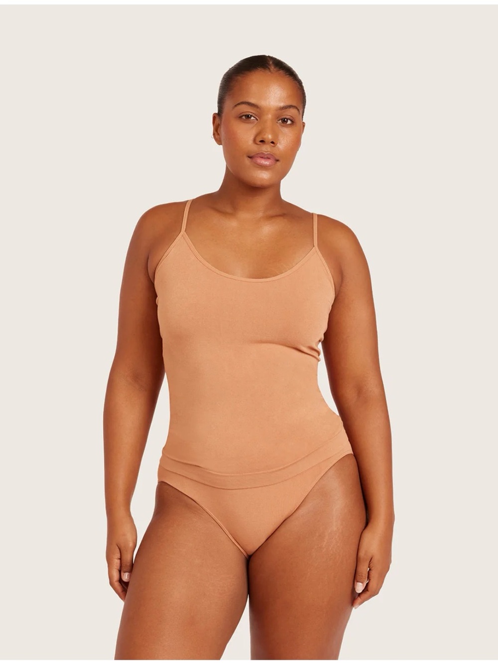 BOODY Seamless Scoop Cami & Brief Set - Tan